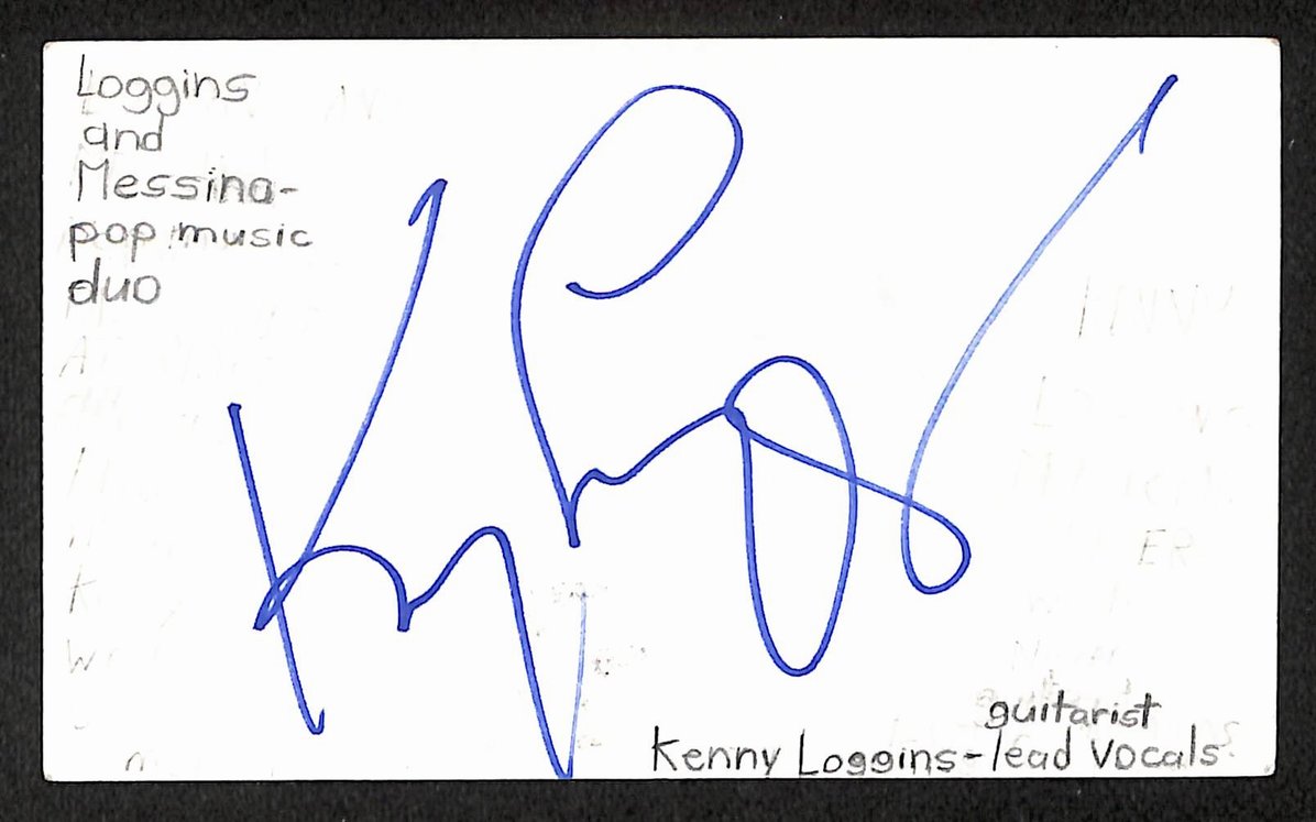 Kenny Loggins Autographed/Signed 3x5 Index Card Musician JSA BA209481