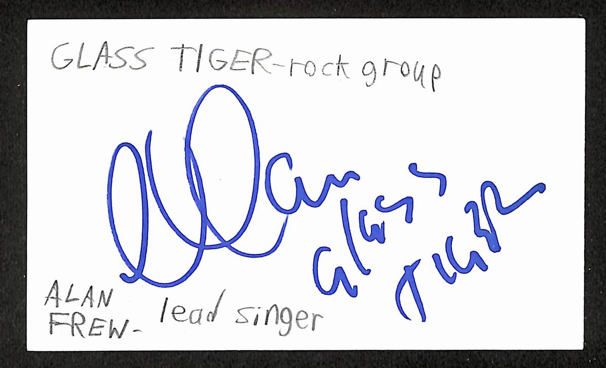 Alan Frew Autographed/Signed 3x5 Index Card Musician JSA BA209482