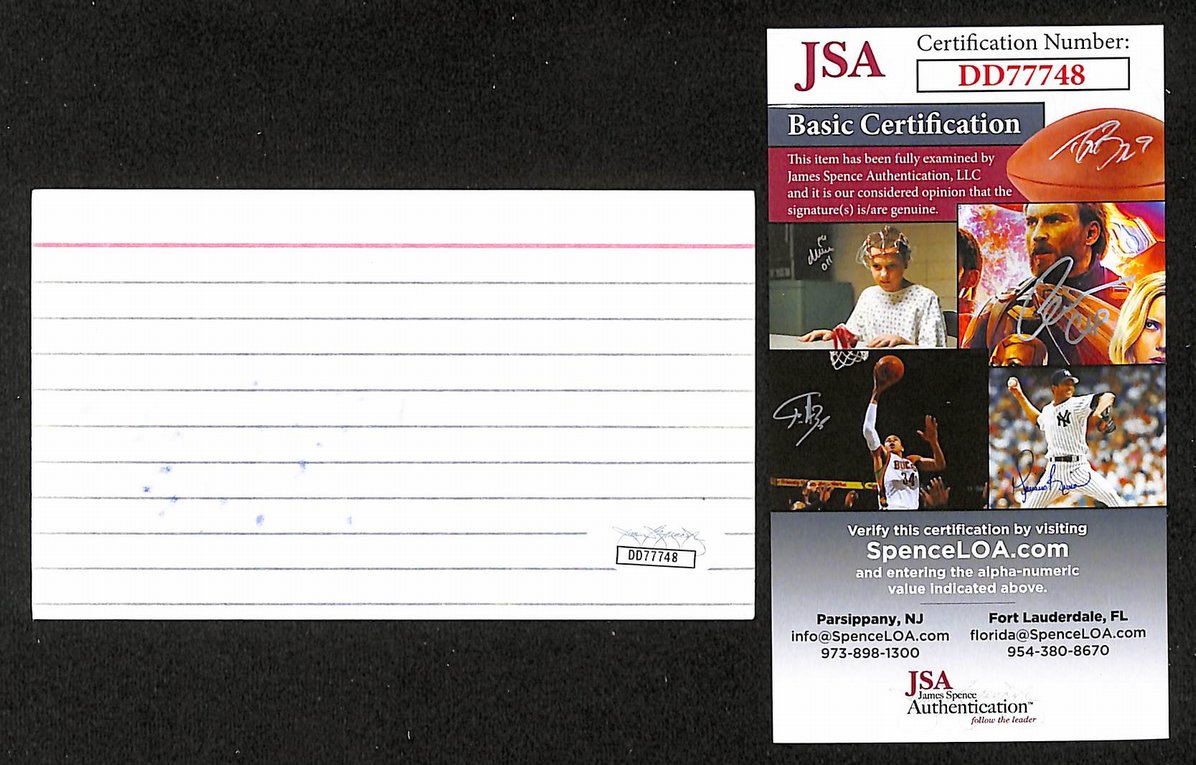 Alan Frew Autographed/Signed 3x5 Index Card Musician JSA BA209482