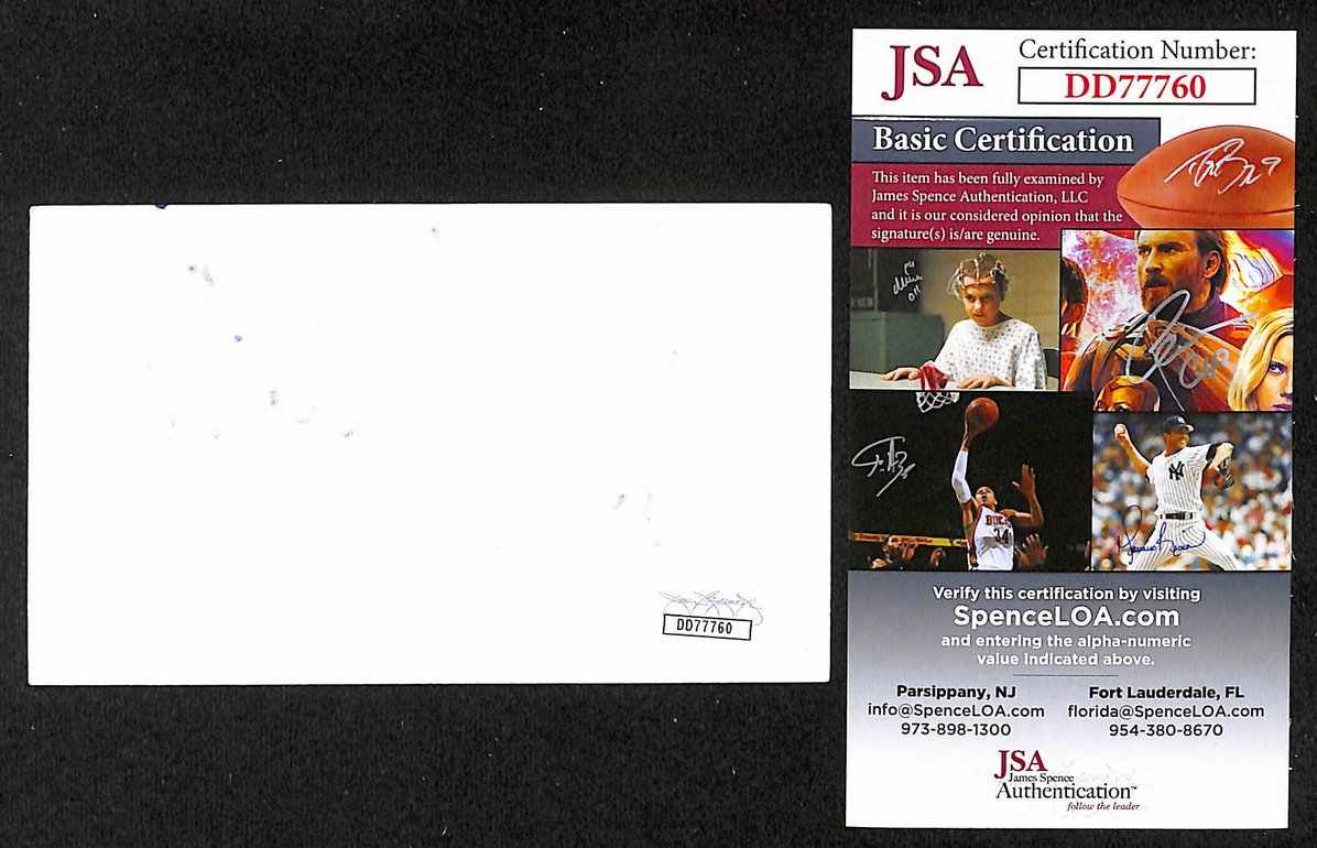 Rufus Wainwright Autographed/Signed 3x5 Index Card Musician JSA BA209483