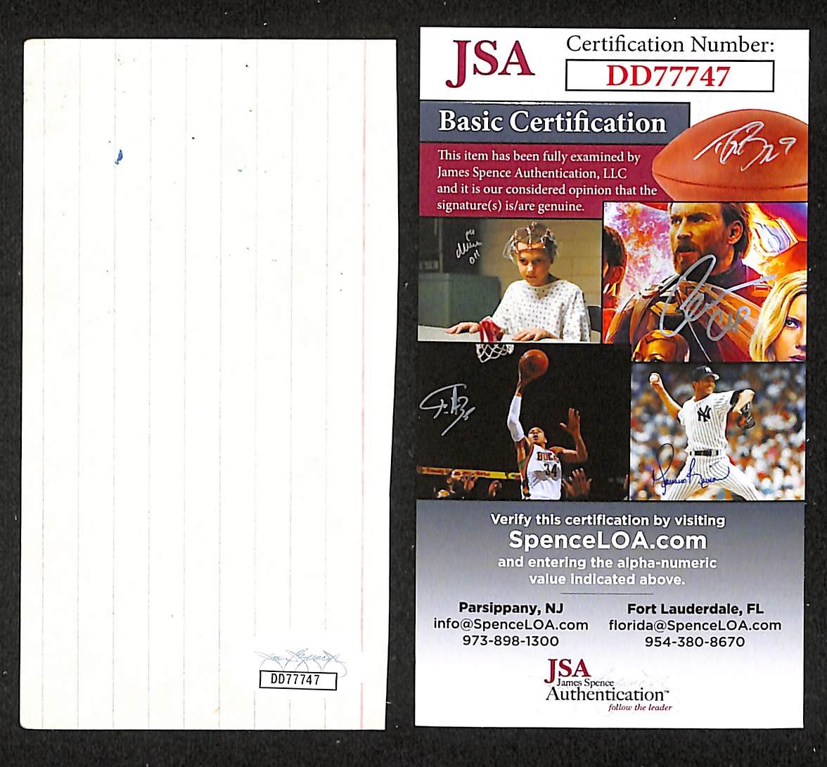 Chuck Mangione Autographed/Signed 3x5 Index Card Musician JSA BA209484