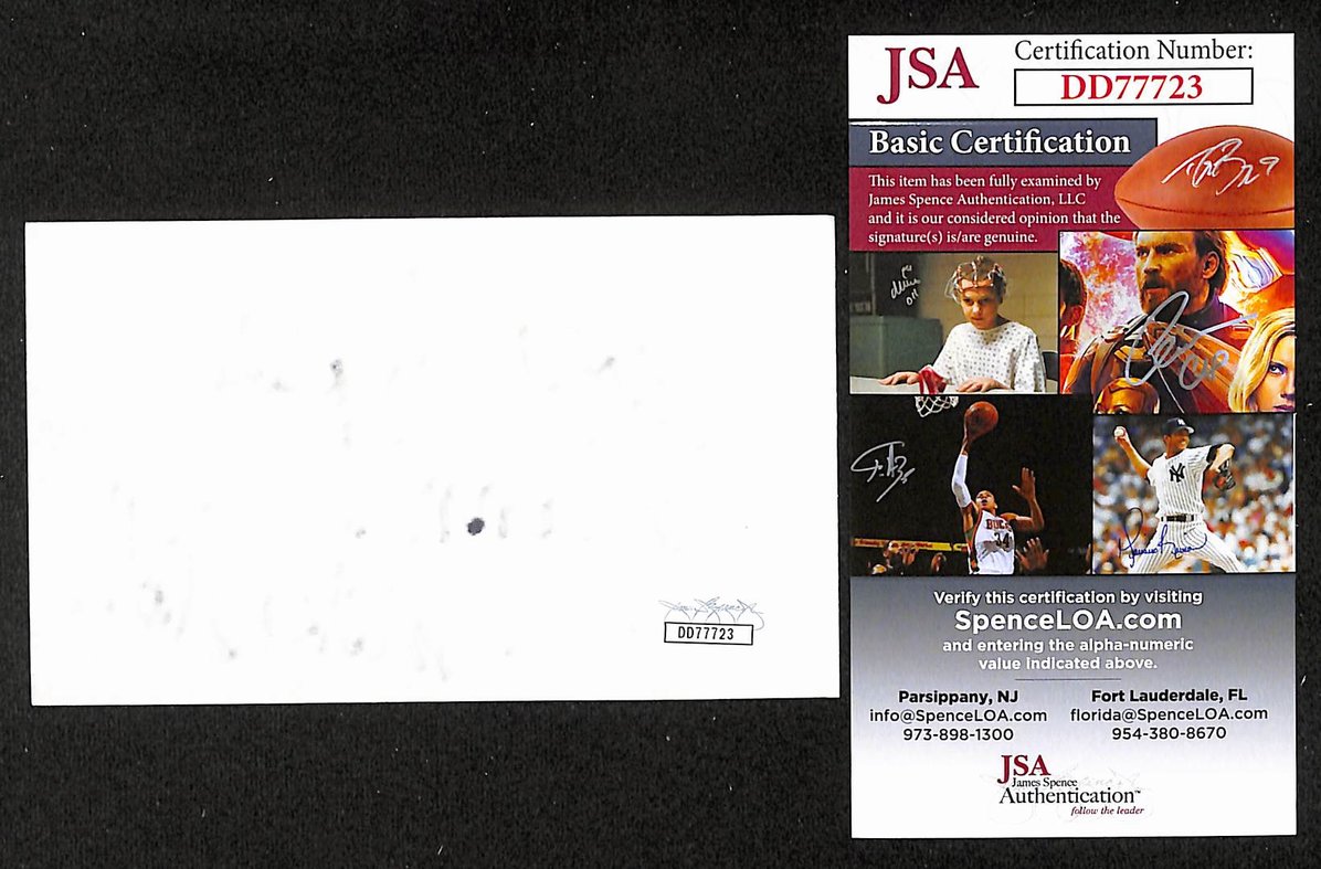Mike Watt Autographed/Signed 3x5 Index Card Musician JSA BA209485