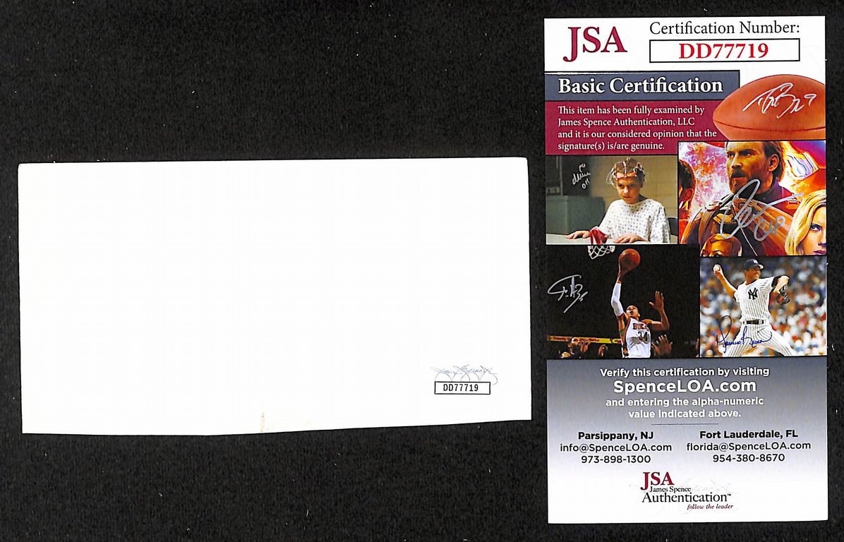 Michael Wilton Autographed/Signed 3x5 Index Card Queensryche JSA BA209488