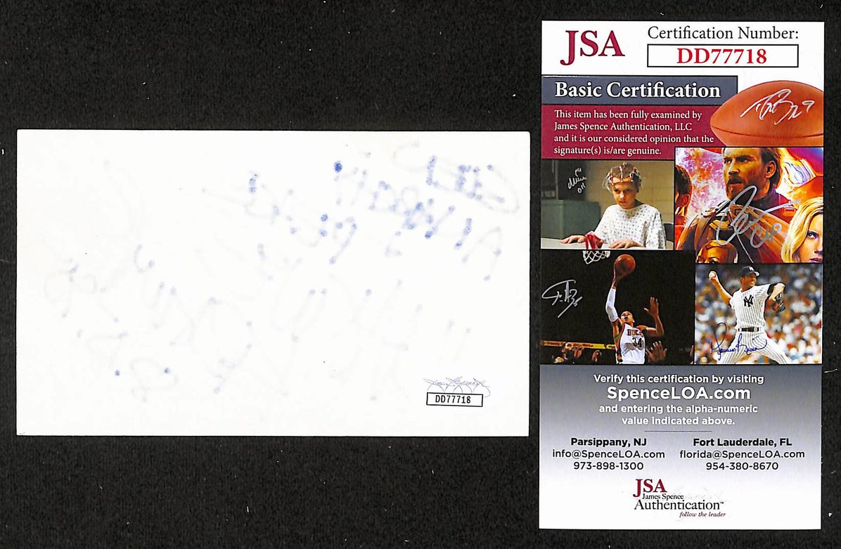 Wayne Kramer Autographed/Signed 3x5 Index Card Musician JSA BA209489