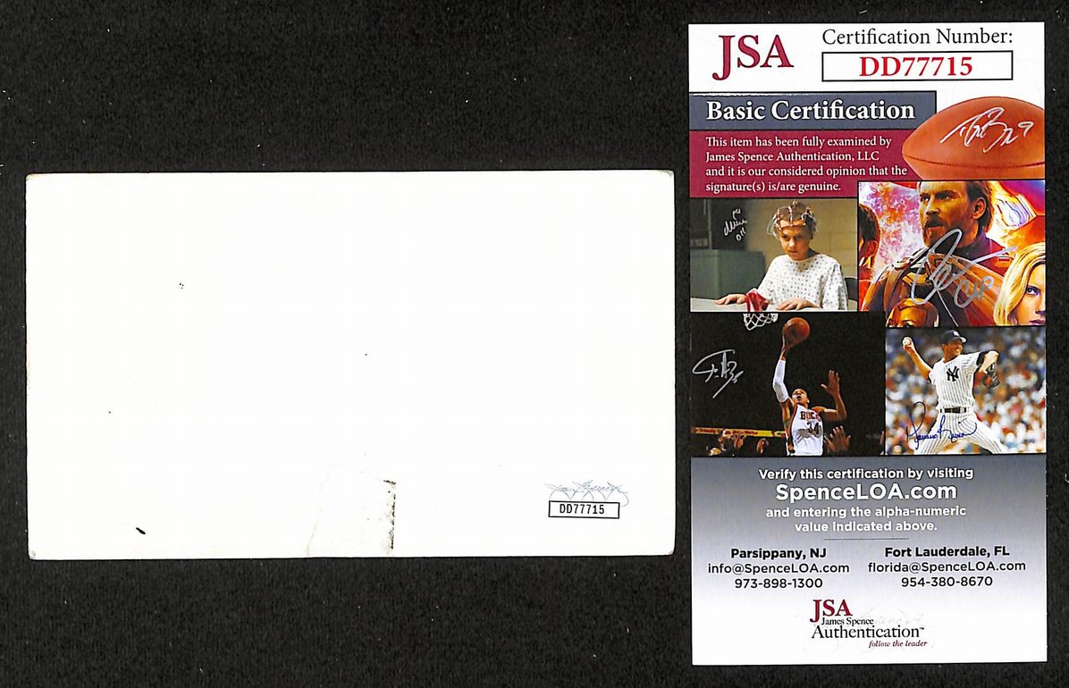 Gary Cherone Autographed/Signed 3x5 Index Card Van Halen JSA BA209492