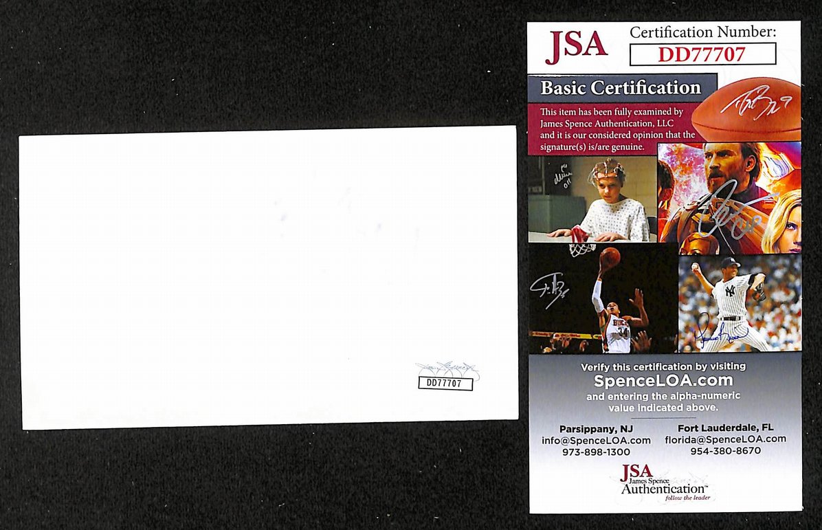 Mike Kennedy Autographed/Signed 3x5 Index Card All-American Rejects JSA BA209494