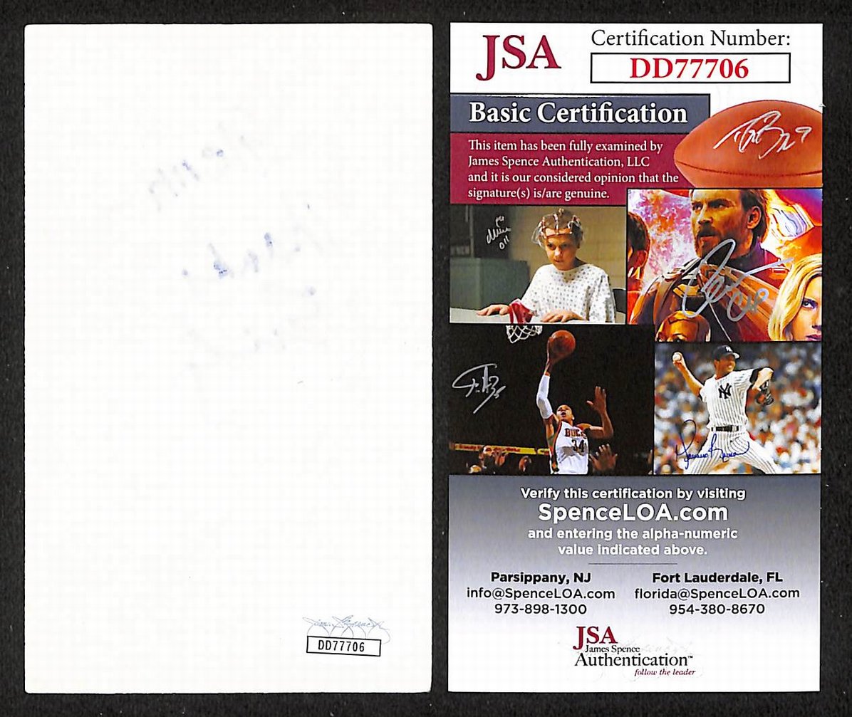 Emily Saliers Autographed/Signed 3x5 Index Card Indigo Girls JSA BA209495