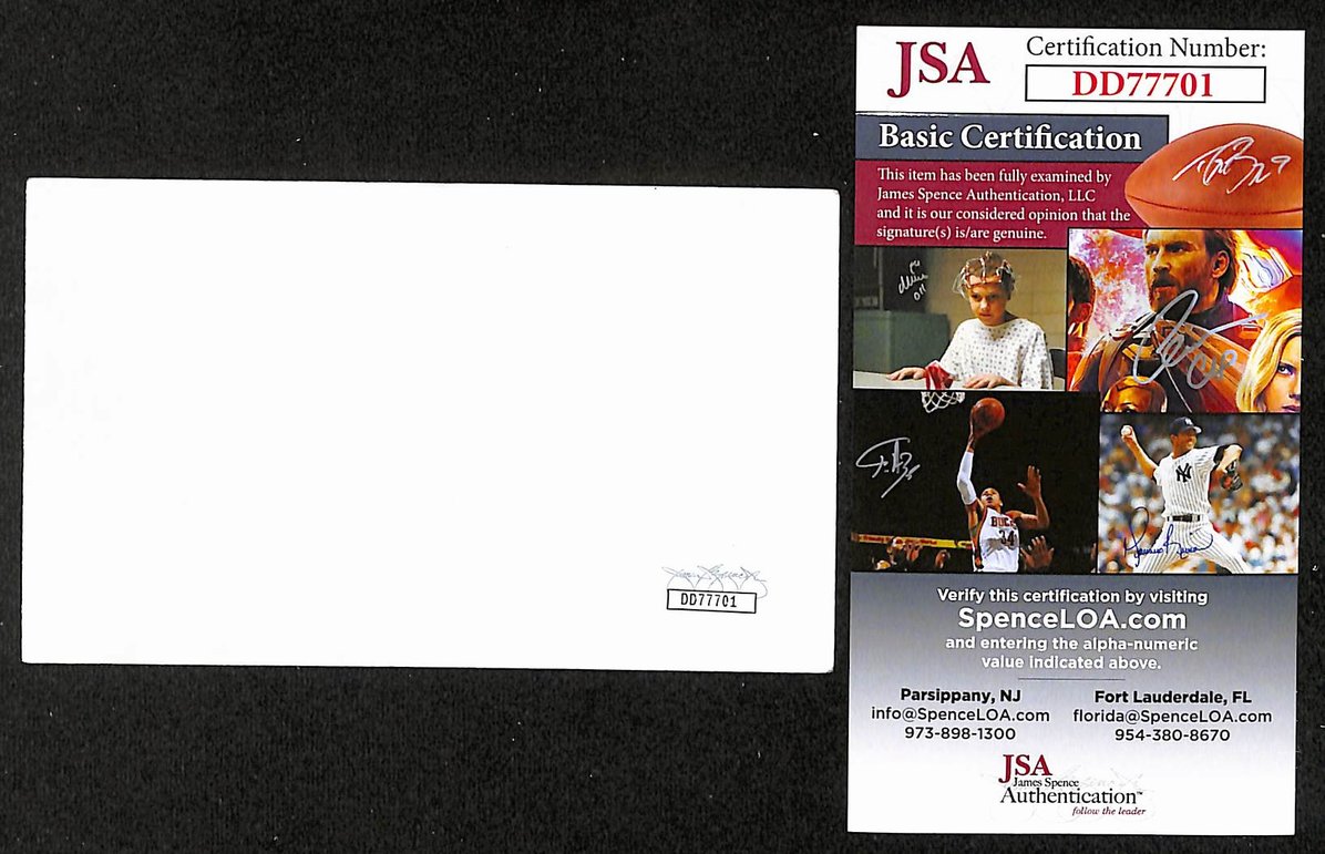 Ken Andrews Autographed/Signed 3x5 Index Card Musician JSA BA209498