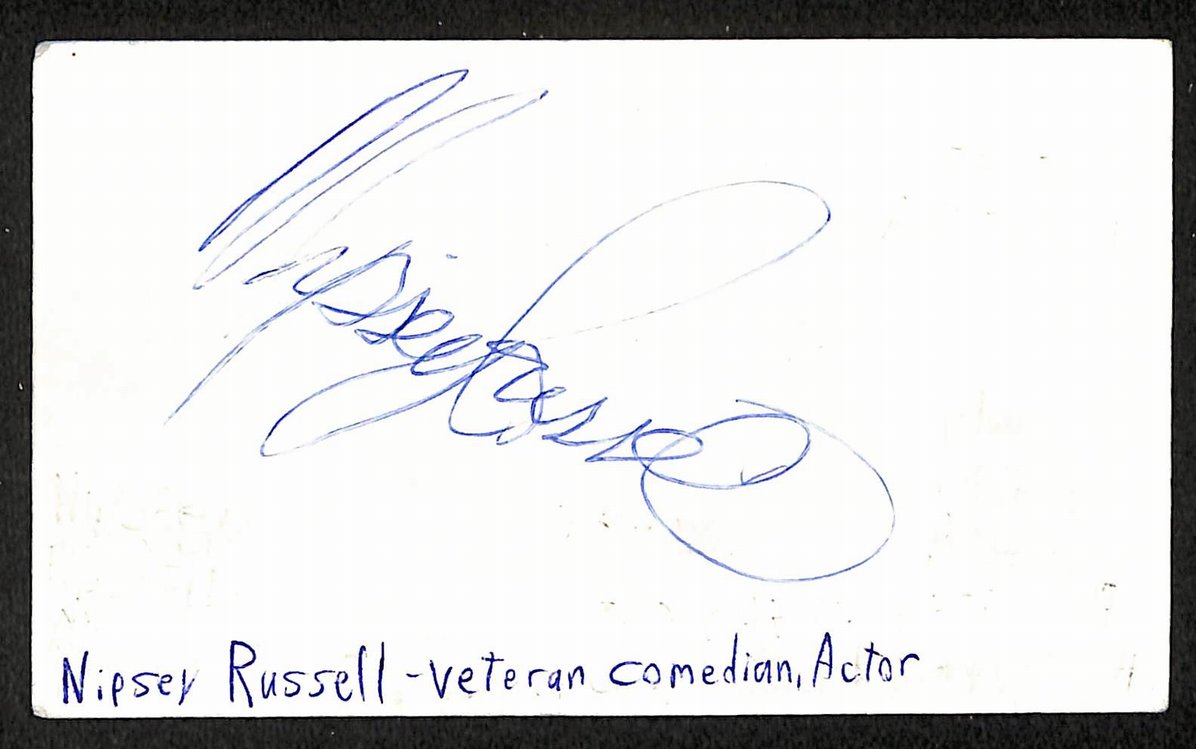 Nipsey Russell Autographed/Signed 3x5 Index Card Match Game JSA BA209501