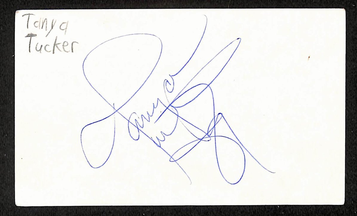 Tanya Tucker Autographed/Signed 3x5 Index Card Singer JSA BA209504