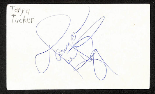 Tanya Tucker Autographed/Signed 3x5 Index Card Singer JSA BA209504