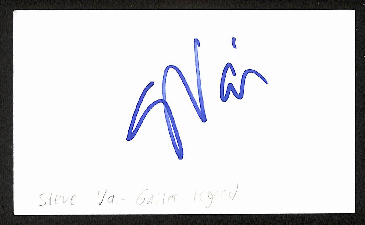 Steve Vai Autographed/Signed 3x5 Index Card Whitesnake JSA BA209505
