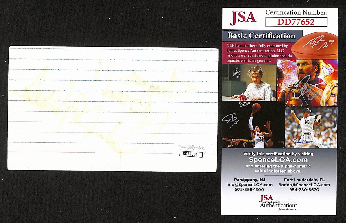 Clint Black Autographed/Signed 3x5 Index Card Country Singer JSA BA209515