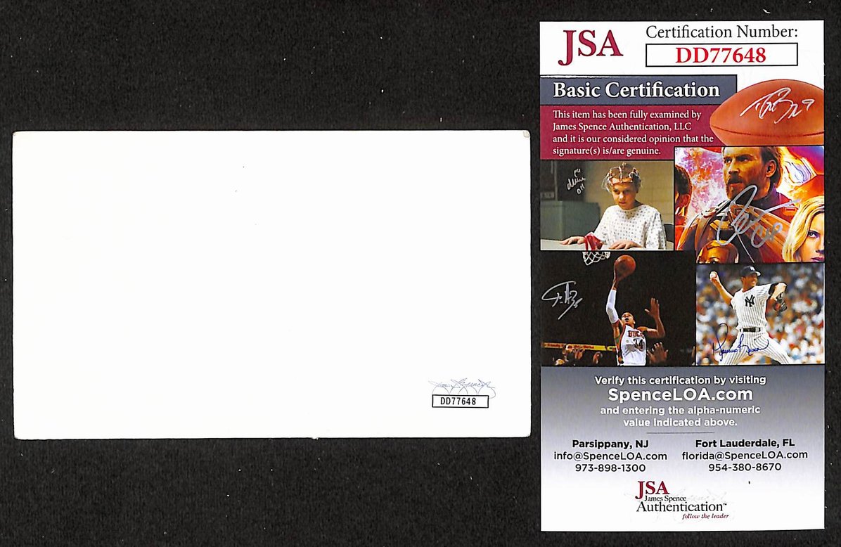 Emmylou Harris Autographed/Signed 3x5 Index Card Musician JSA BA209518