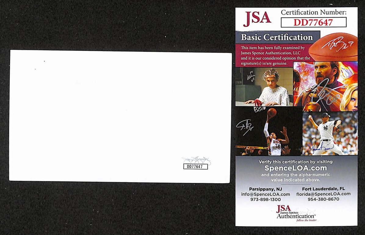Leslie West Autographed/Signed 3x5 Index Card Musician JSA BA209519