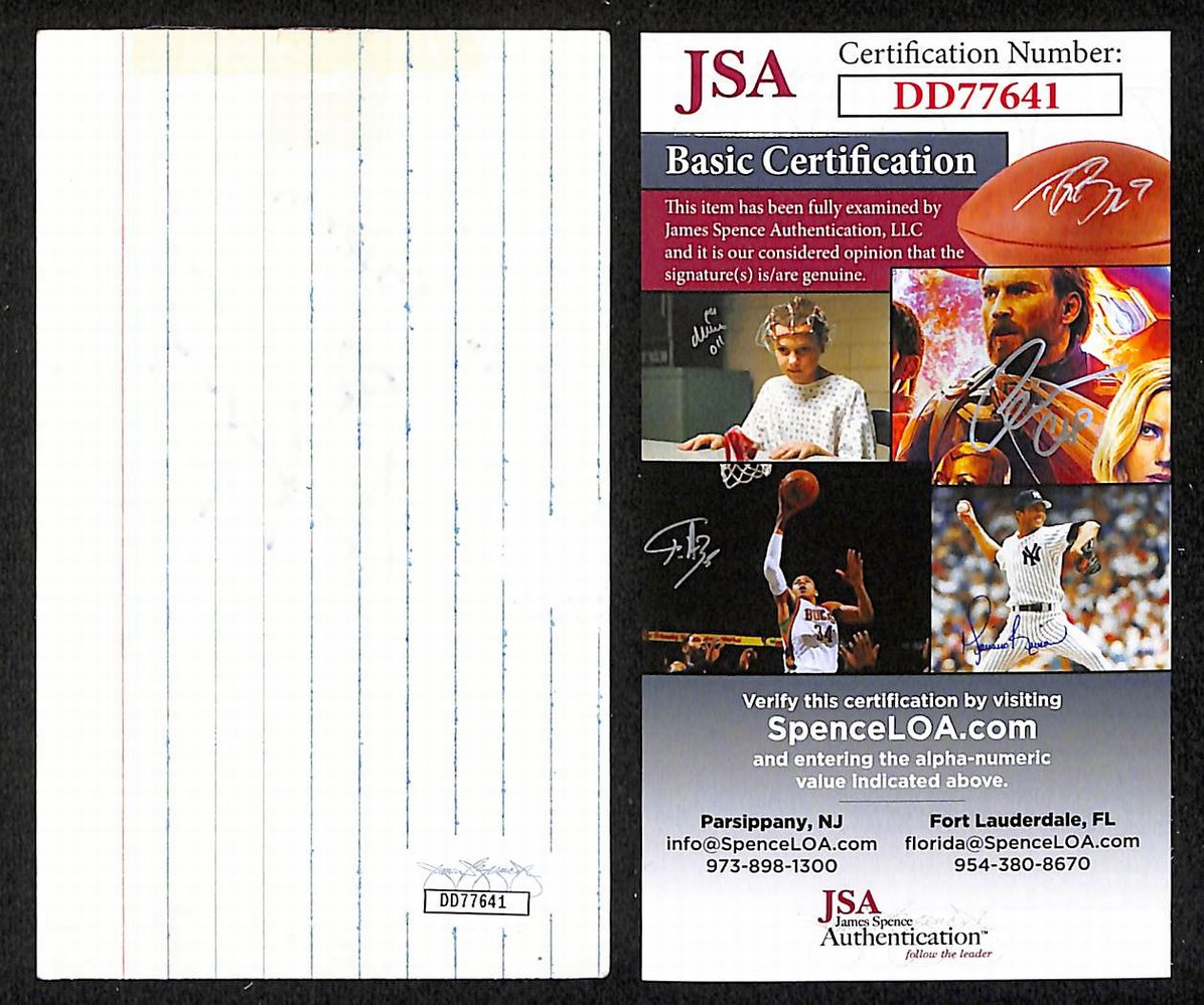 Amy Grant Autographed/Signed 3x5 Index Card Musician JSA BA209521