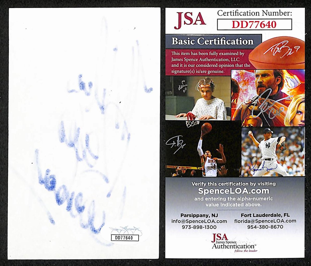 Mike Reno Autographed/Signed 3x5 Index Card Loverboy JSA BA209522