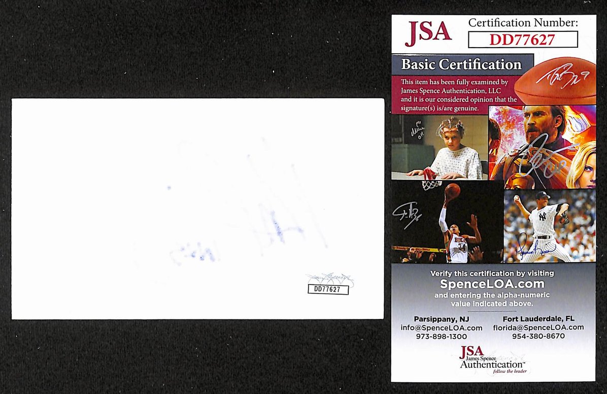 Kirk Pengilly Autographed/Signed 3x5 Index Card INXS JSA BA209527