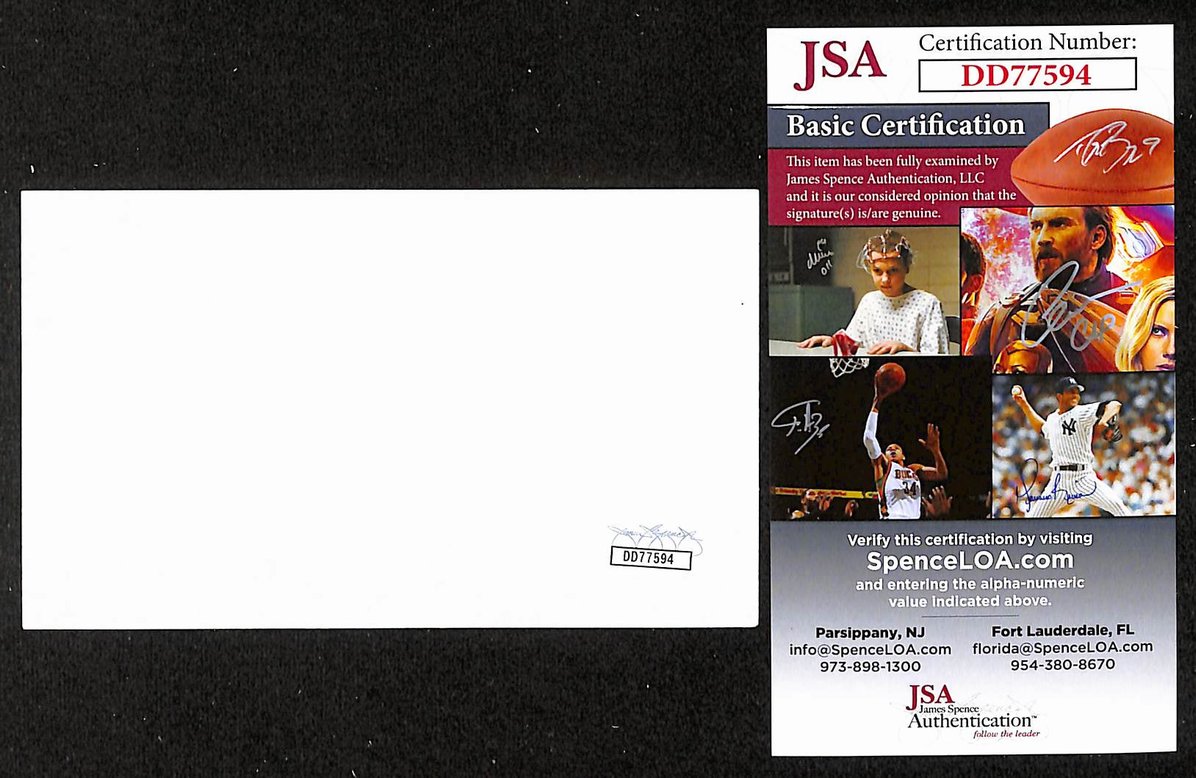 Robby Takac Autographed/Signed 3x5 Index Card Goo Goo Dolls JSA BA209529