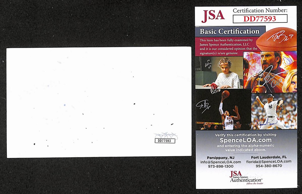 Rick Anderson Autographed/Signed 3x5 Index Card The Tubes JSA BA209530