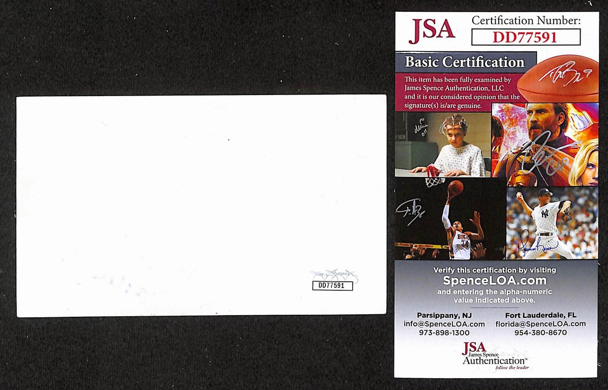 Fee Waybill Autographed/Signed 3x5 Index Card The Tubes JSA BA209532
