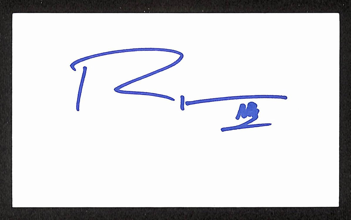 Ryan Peake Autographed/Signed 3x5 Index Card Nickelback JSA BA209535