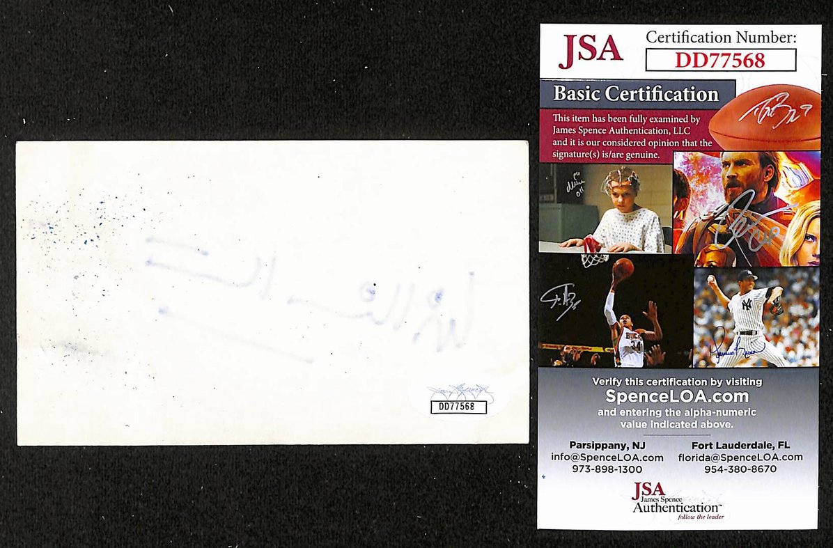 William Hutt Autographed/Signed 3x5 Index Card Actor JSA BA209542