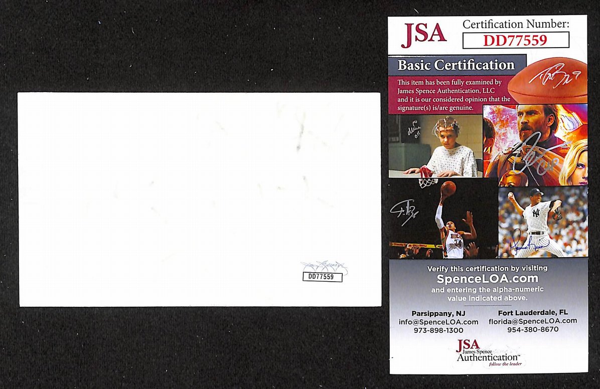 Tyson Ritter Autographed/Signed 3x5 Index Card All-American Rejects JSA BA209543