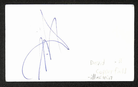 David Copperfield Autographed/Signed 3x5 Index Card Magician JSA BA209545