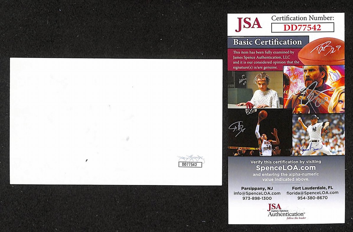 Scott Gorham Autographed/Signed 3x5 Index Card Thin Lizzy JSA BA209548