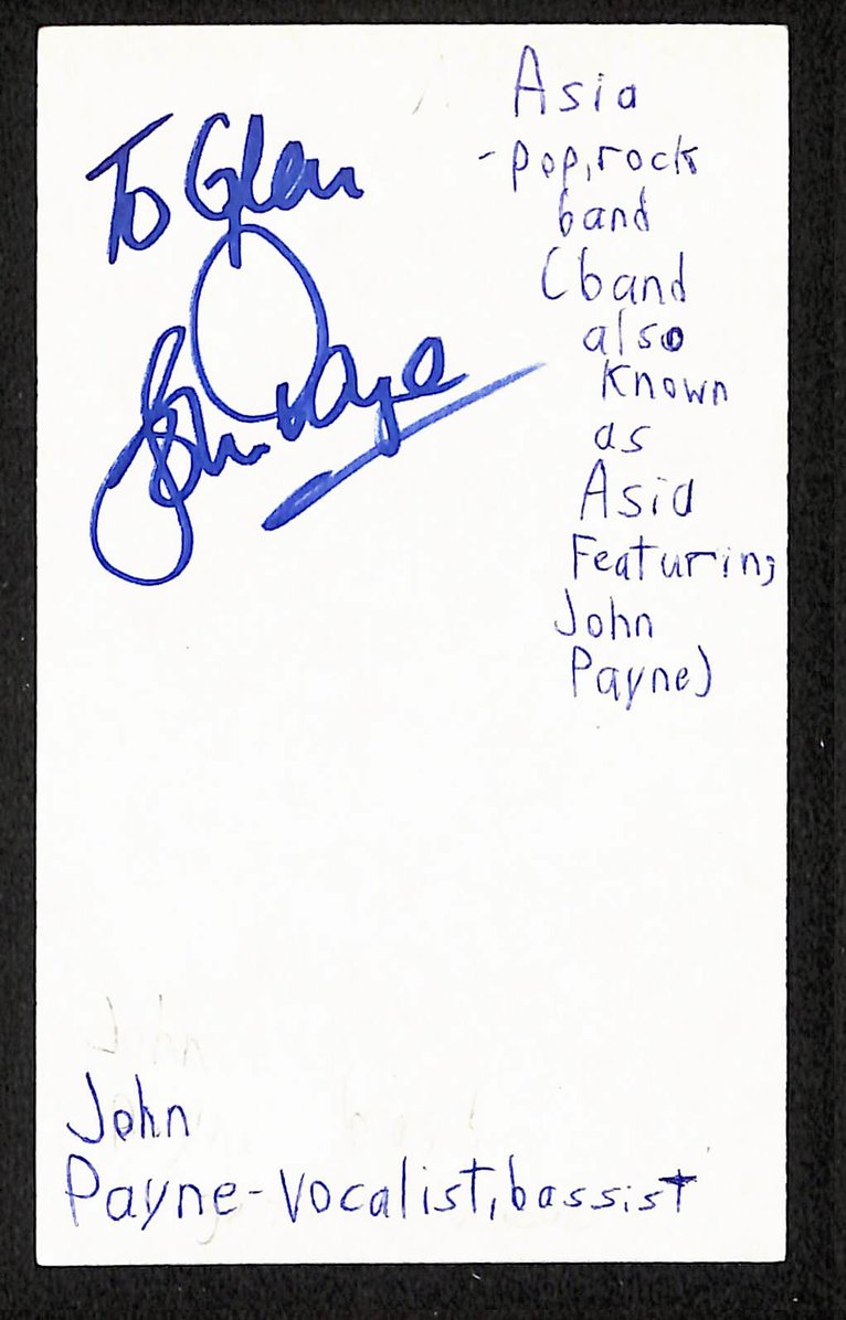 John Payne Autographed/Signed 3x5 Index Card Actor JSA BA209550