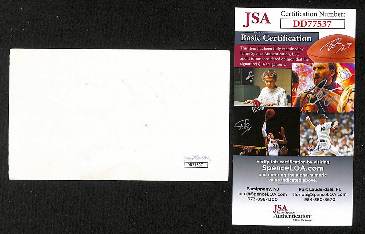 Klaus Eichstadt Autographed/Signed 3x5 Index Card Ugly Kid Joe JSA BA209552