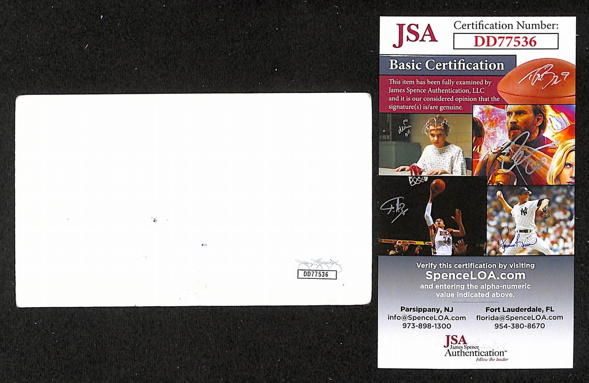 Howard Kaylan Autographed/Signed 3x5 Index Card Musician JSA BA209553