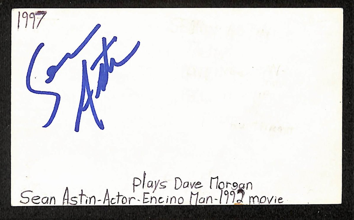Sean Astin Autographed/Signed 3x5 Index Card Goonies JSA BA209563