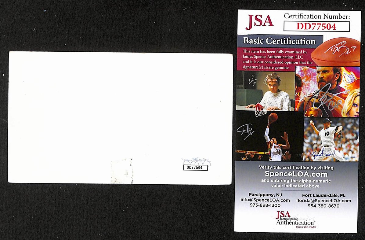 Natasha Richardson Autographed/Signed 3x5 Index Card Actress JSA BA209564