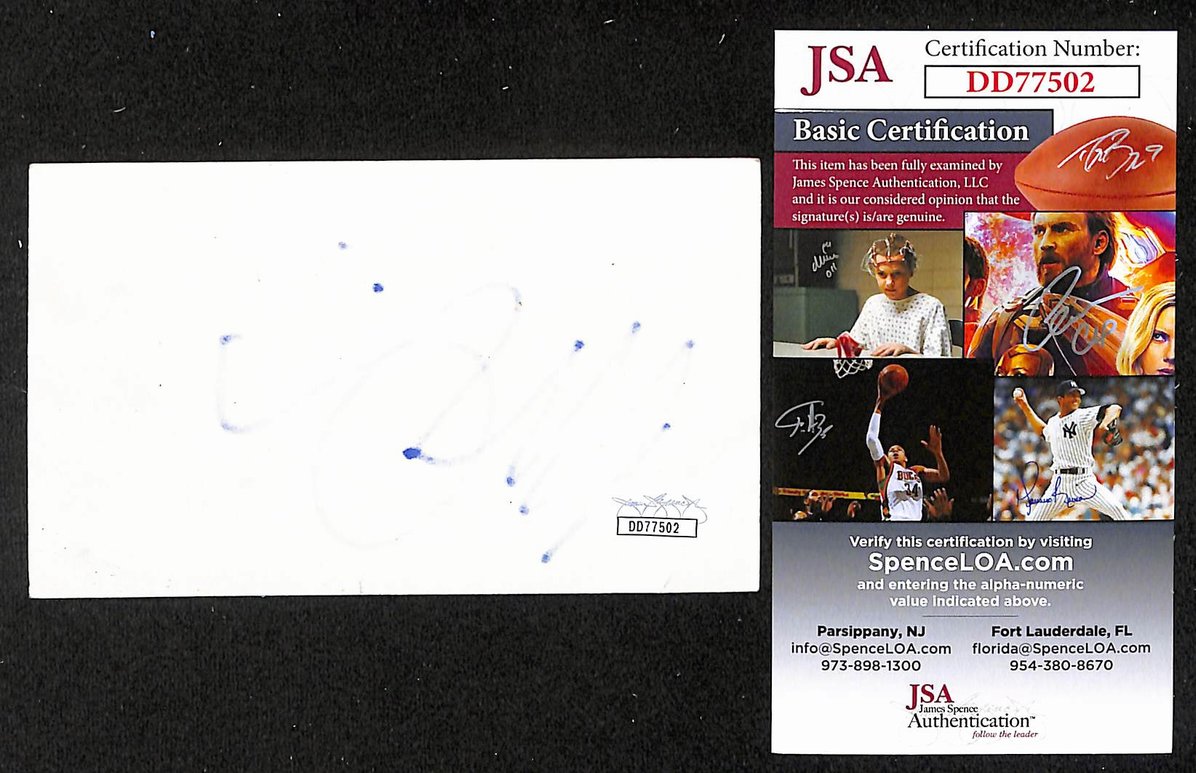 Minnie Driver Autographed/Signed 3x5 Index Card Actress JSA BA209565