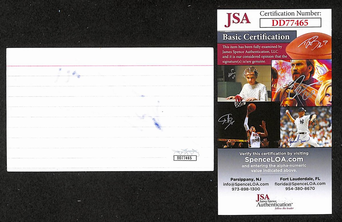 John Tavares Autographed/Signed 3x5 Index Card Islanders JSA BA209569