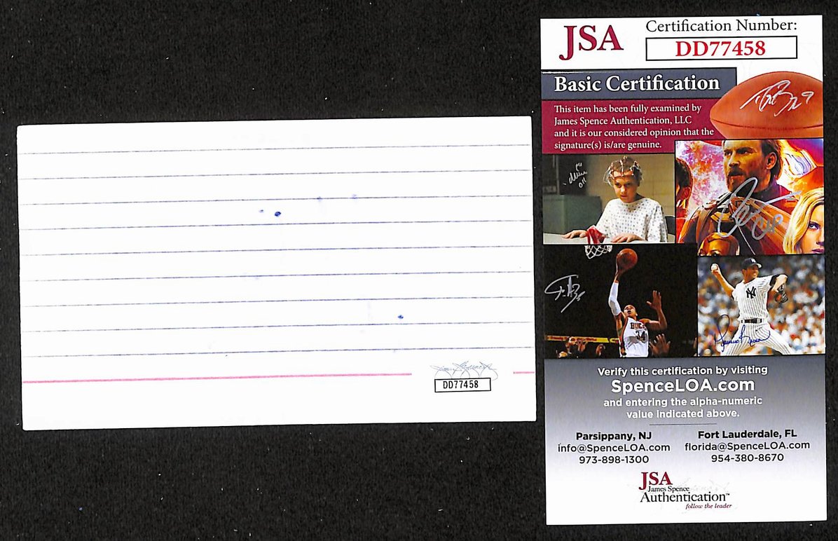 Aleksander Barkov Autographed/Signed 3x5 Index Card Panthers JSA BA209573