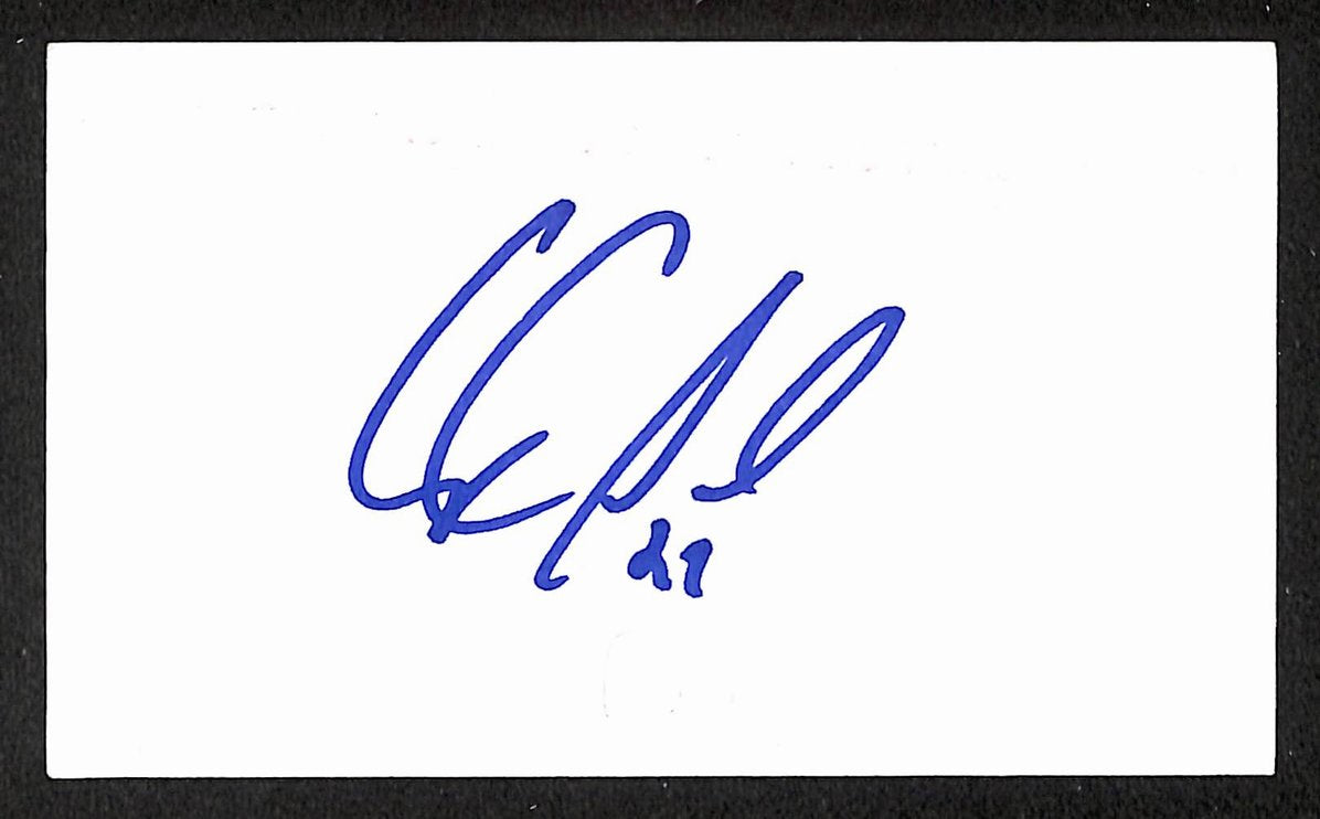 Corey Crawford Autographed/Signed 3x5 Index Card Blackhawks JSA BA209575