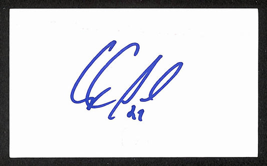Corey Crawford Autographed/Signed 3x5 Index Card Blackhawks JSA BA209575