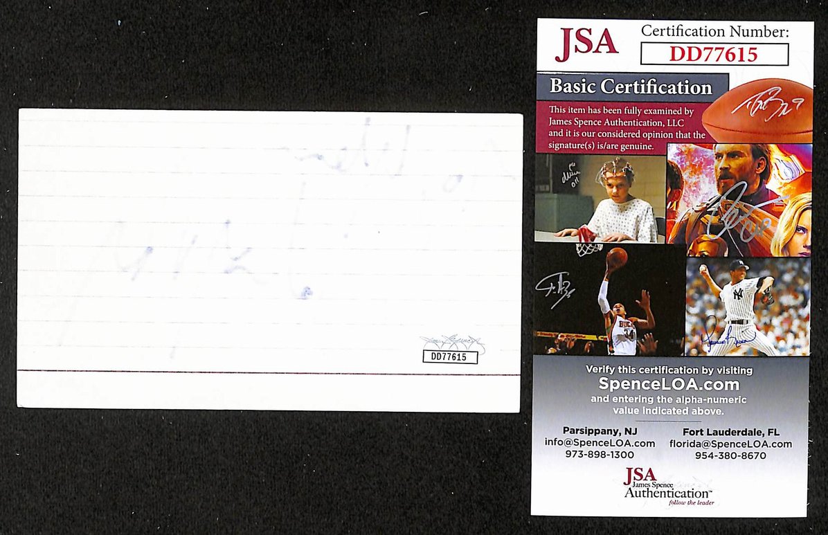 Colin Hay Autographed/Signed 3x5 Index Card Men at Work JSA BA209579