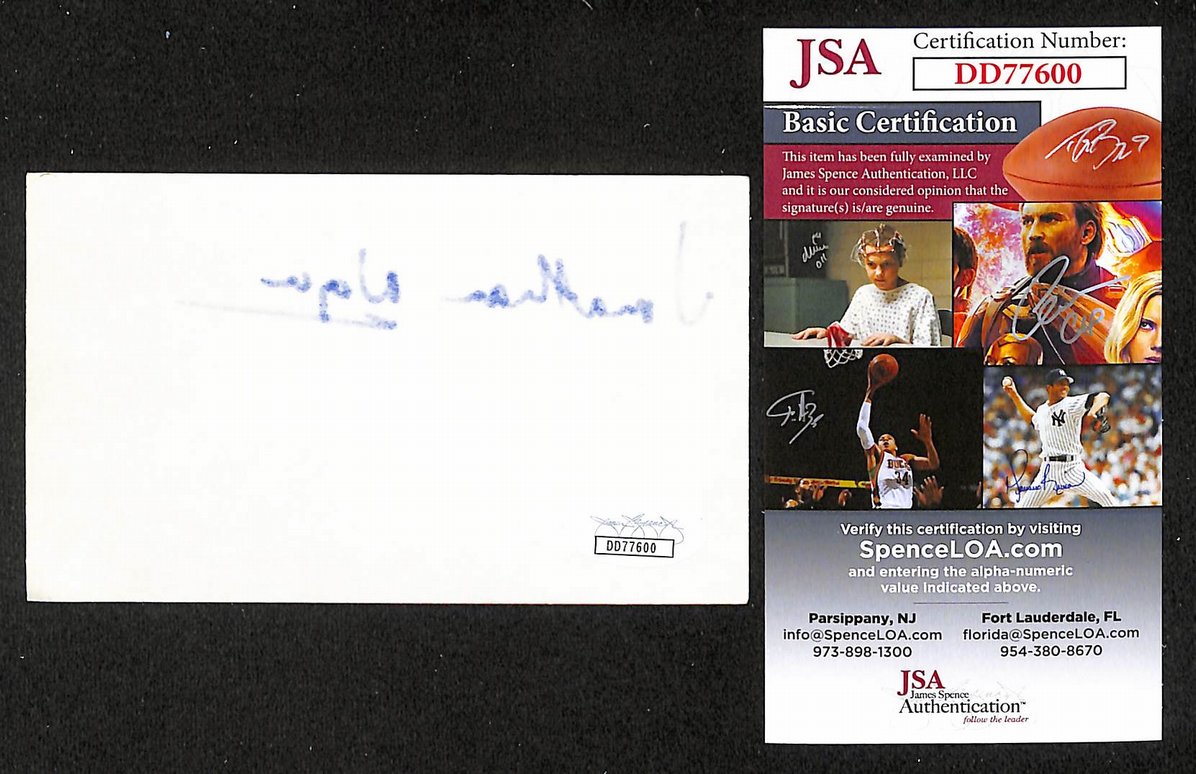 Jonathan Noyce Autographed/Signed 3x5 Index Card Jethro Tull JSA BA209587