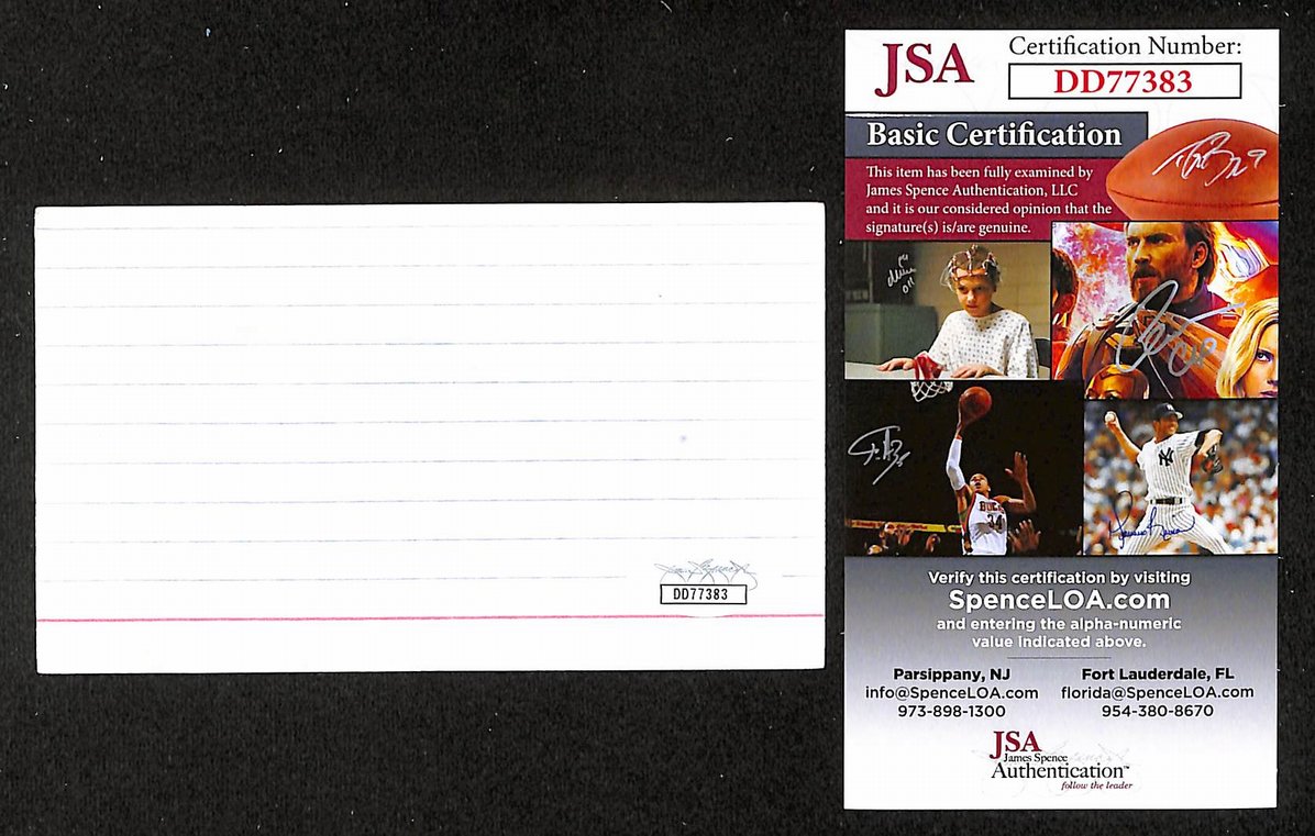John Tavares Autographed/Signed 3x5 Index Card Islanders JSA BA209588