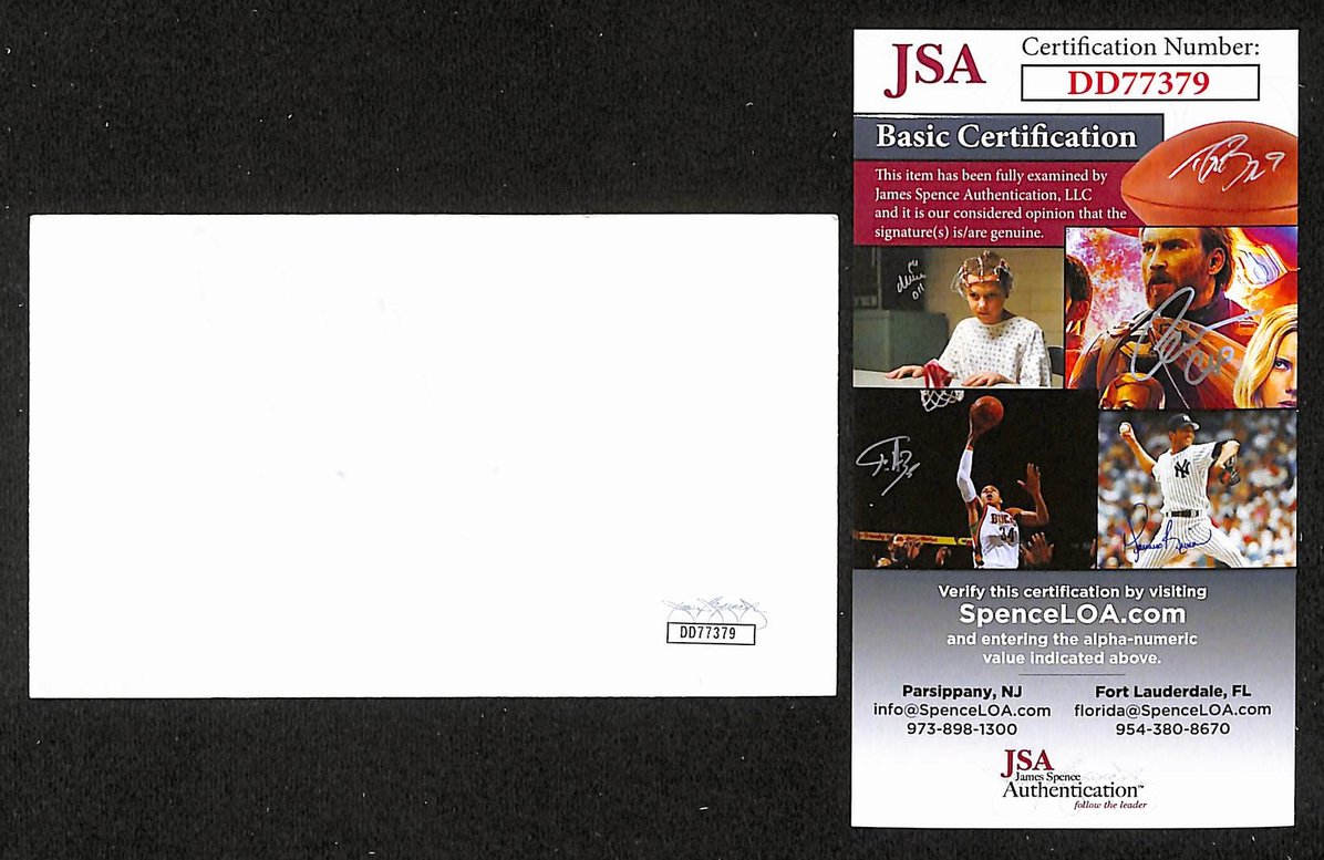 Rick Nash Autographed/Signed 3x5 Index Card Blue Jackets JSA BA209589