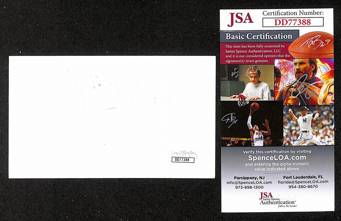 Rick Nash Autographed/Signed 3x5 Index Card Blue Jackets JSA BA209590