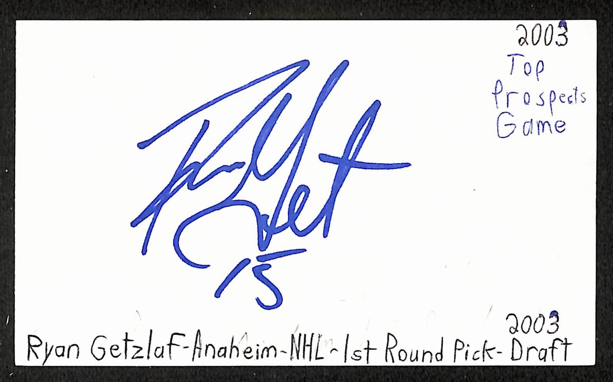 Ryan Getzlaf Autographed/Signed 3x5 Index Card Ducks JSA BA209594