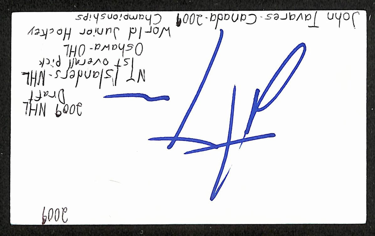 John Tavares Autographed/Signed 3x5 Index Card Islanders JSA BA209596