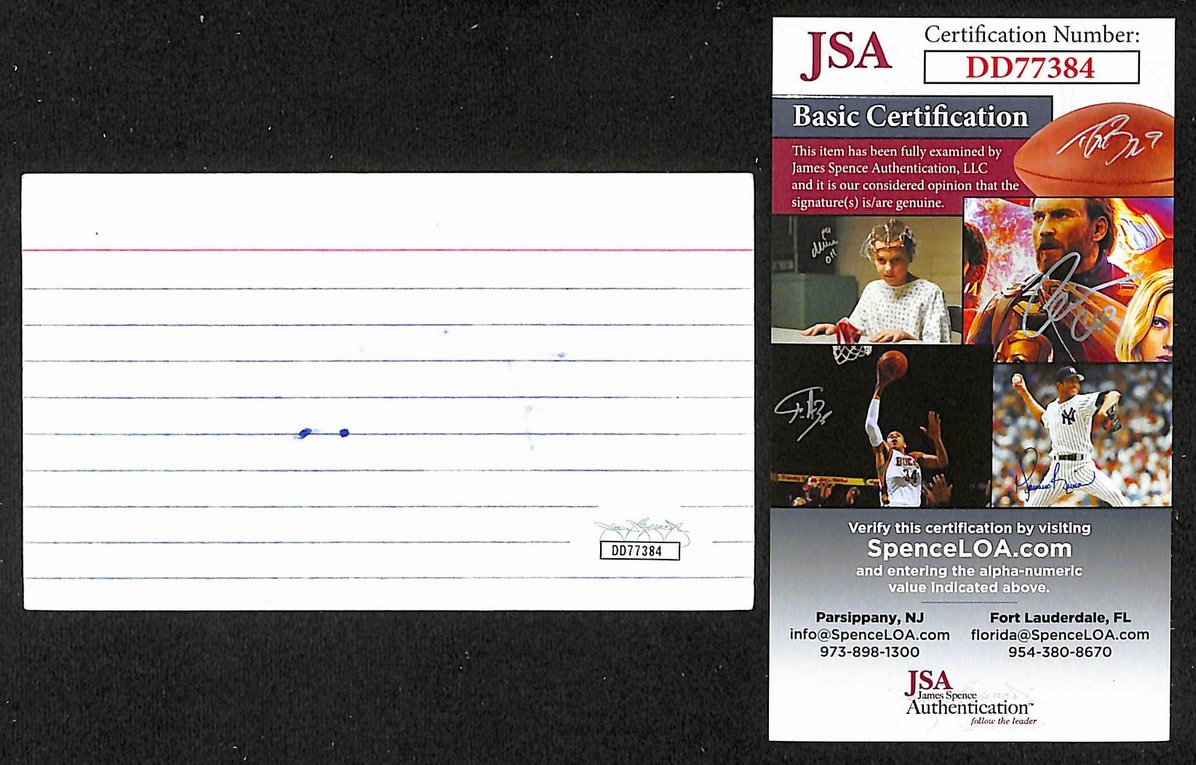 John Tavares Autographed/Signed 3x5 Index Card Islanders JSA BA209596