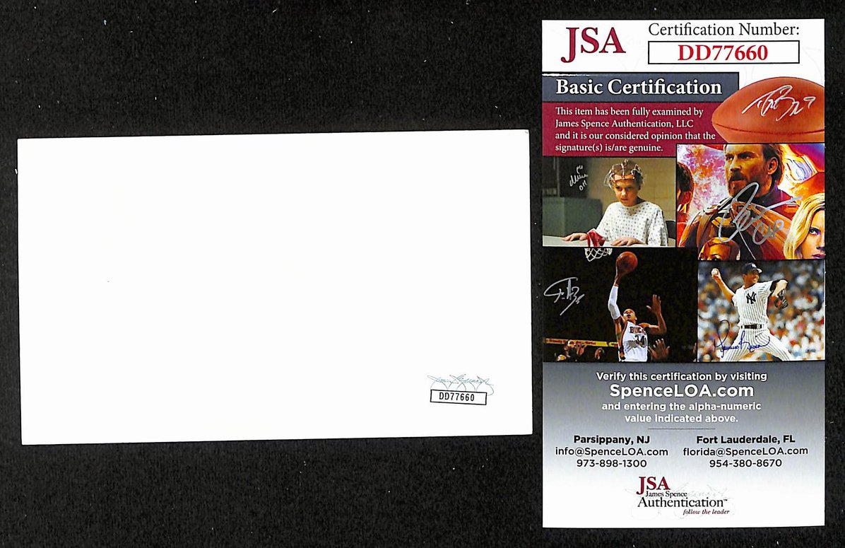 Damon Albarn Autographed/Signed 3x5 Index Card Gorillaz JSA BA209599