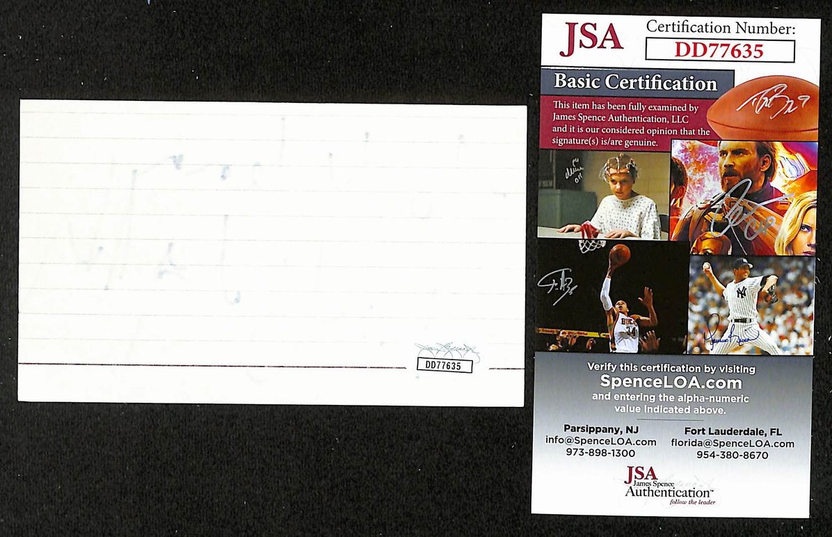 Colin Hay Autographed/Signed 3x5 Index Card Men at Work JSA BA209602